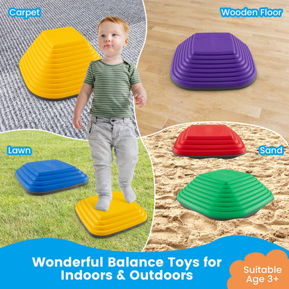 6 Pieces Kids Stepping Stone Square Balance Blocks, Multicolor Toy Sports at Gallery Canada