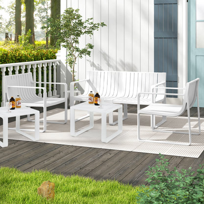 Patio Chairs Set of 2 with Curved Backrests and Seats, White Patio Dining Chairs at Gallery Canada