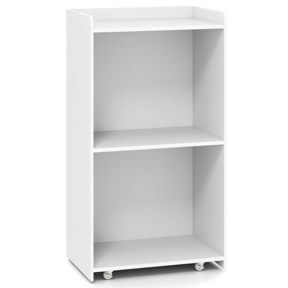 Rolling Podium Stand with 2 Shelves and Lockable Wheels, White Cabinets & Chests at Gallery Canada