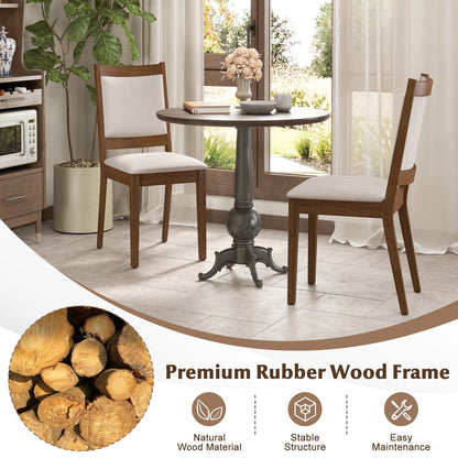 Modern Dining Chair Set Of 2, Upholstered With Padded Backrest, Brown Dining Chairs at Gallery Canada