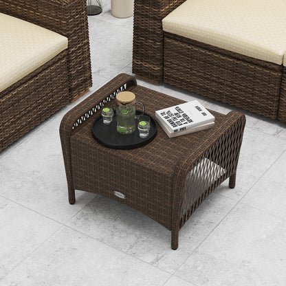 Set of 2 Outdoor Patio Ottomans, Removable Cushions, Beige Outdoor Seating & Patio Chairs at Gallery Canada