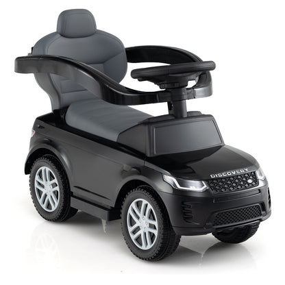 3 in 1 Push Car with Removable Handle and Guardrail for Kids 18-36 Months Old, Black Push & Pedal Ride On Toys at Gallery Canada
