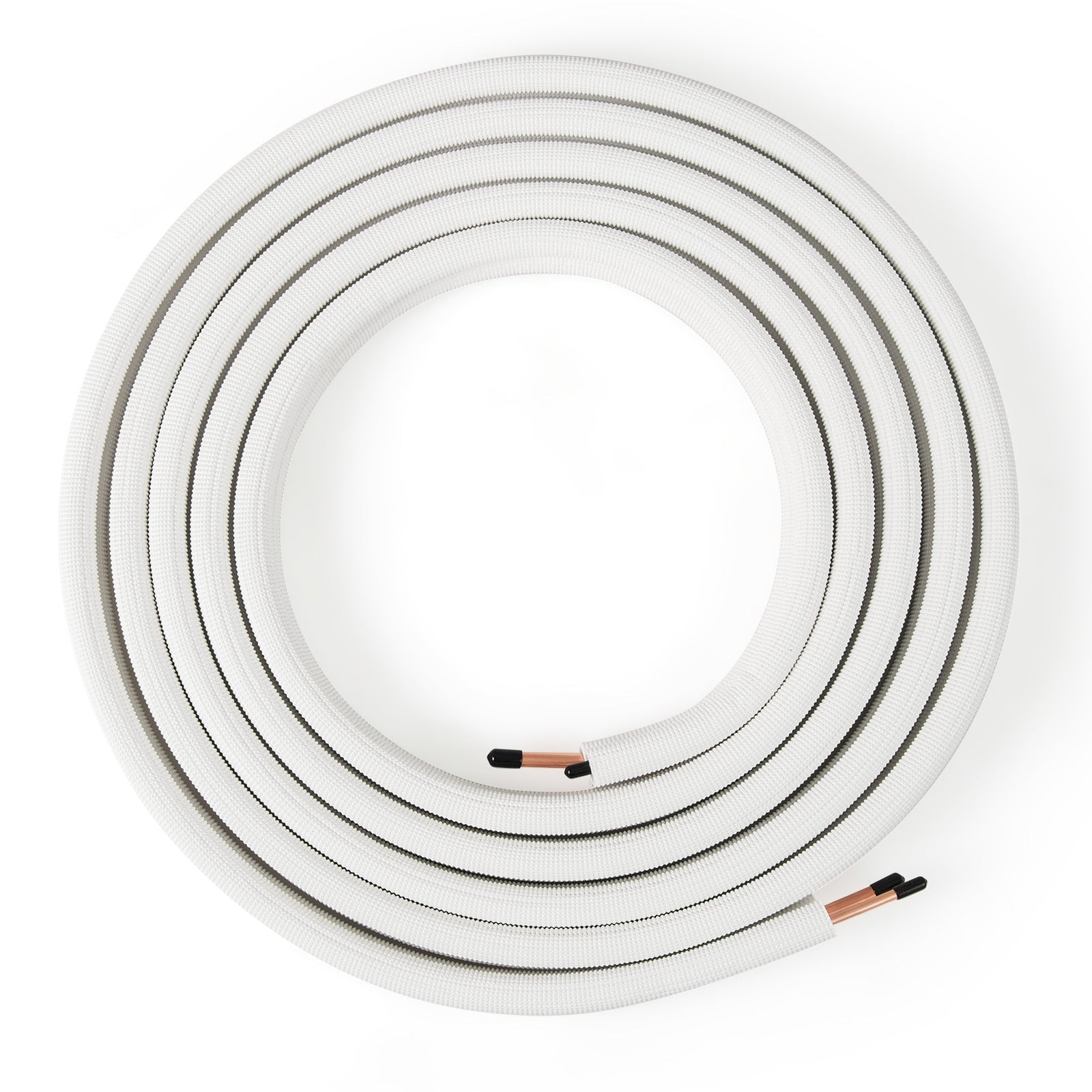 25 Ft Mini Split Line Set, 1/4 Inch And 3/8 Inch O.D. Copper Pipes, White Mini Split AC Parts & Accessories White at Gallery Canada