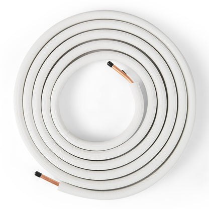 25 Ft Mini Split Line Set, 1/4 Inch 1/2 Inch Copper Pipes, White Mini Split AC Parts & Accessories White at Gallery Canada