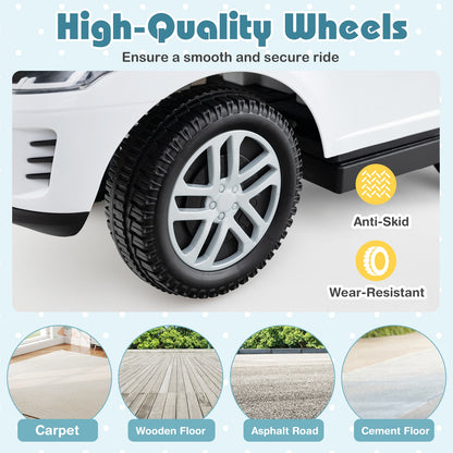 3 in 1 Push Car with Removable Handle and Guardrail for Kids 18-36 Months Old, White Push & Pedal Ride On Toys at Gallery Canada