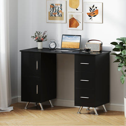 Wooden Manicure Table With Drawers, Black Office Desks at Gallery Canada