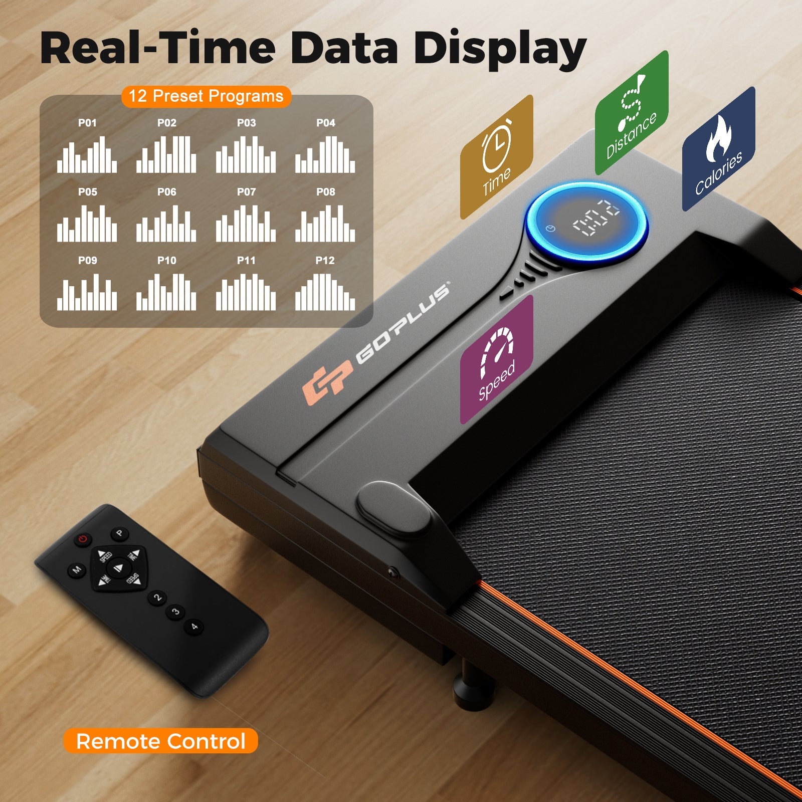 2.5HP Under Desk Treadmill with Remote Control for Home Office, Black Treadmills at Gallery Canada