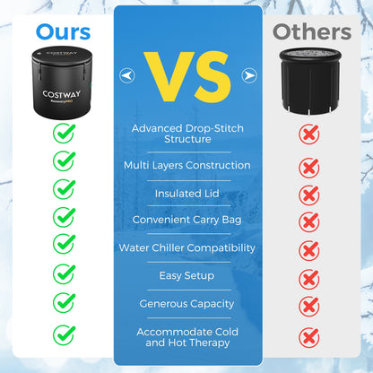 79 Gal Water Chiller Compatible Cold Plunge Tub with Cover, Black Spa & Salon at Gallery Canada