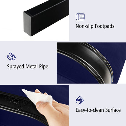 Patio Glider Rocking Chair with Thick Cushion and Curved Armrest, Navy Patio Rocking Chairs & Gliders at Gallery Canada