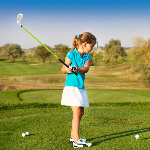 Individual Gold Club for Boys and Girls with Fiberglass Shaft and Headcover, Green