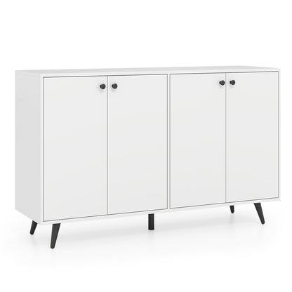 Buffet Sideboard Mid Century Modern Storage Cabinet with Adjustable Shelves, White Sideboards Cabinets & Buffets at Gallery Canada