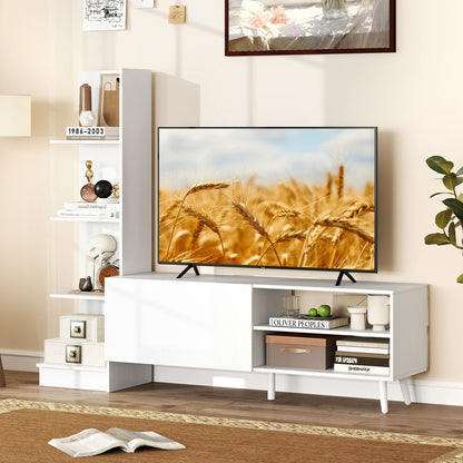 TV Stand for TVs up to 50 Inches Entertainment Center Modern Mid Century TV Cabinet, White Entertainment Centers & TV Stands at Gallery Canada
