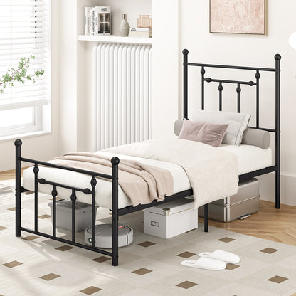Full/Queen/Twin Size Heavy-duty Metal Bed Frame with Headboard-Twin Size, Black Simple Bed Frame at Gallery Canada