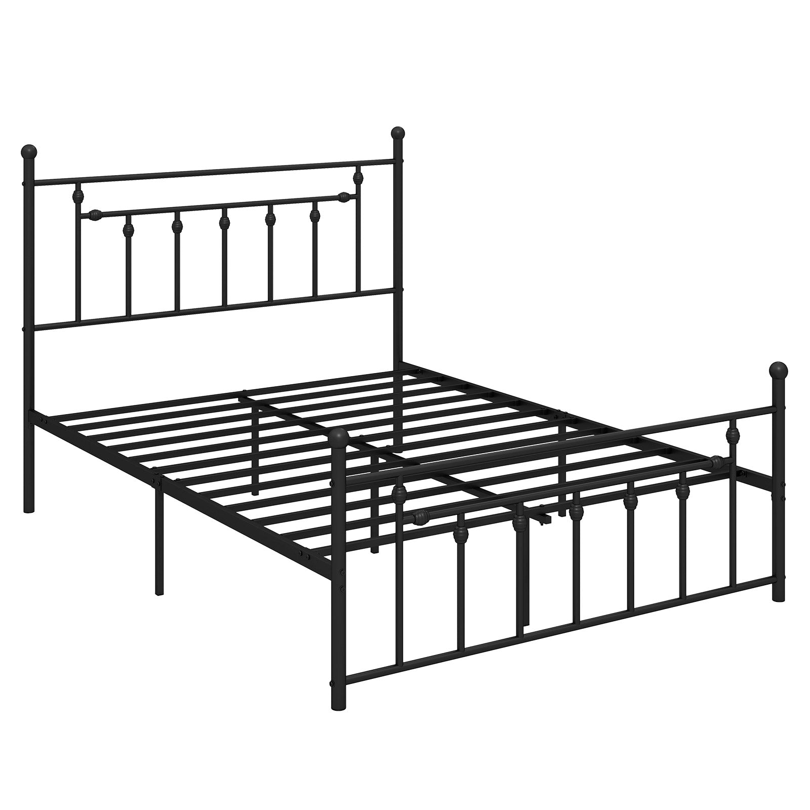 Heavy-Duty Metal Bed Frame With Headboard, Queen Size, Black Simple Bed Frame at Gallery Canada