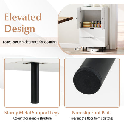 Sideboard Buffet Cabinet 2-Door Serving Cupboard with Drawers, White Sideboards Cabinets & Buffets at Gallery Canada
