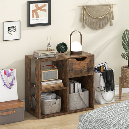 3-Cube Bookcase, 2-Tier Wooden Storage Shelf, Brown Bookcases at Gallery Canada