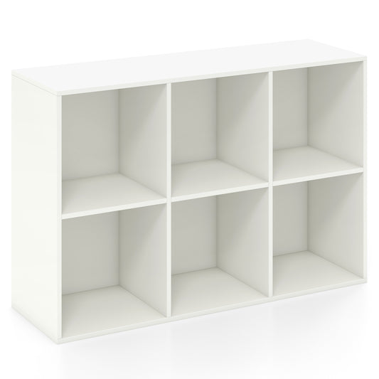 Modern 6-Cube Bookcase with Anti-tipping Kits for Bedroom Living Room, White Bookcases White at Gallery Canada