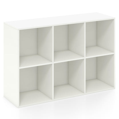 Modern 6-Cube Bookcase with Anti-tipping Kits for Bedroom Living Room, White Bookcases at Gallery Canada