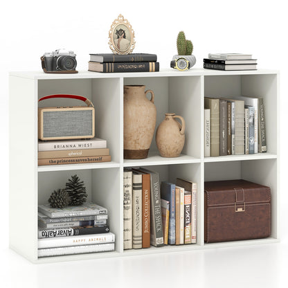Modern 6-Cube Bookcase with Anti-tipping Kits for Bedroom Living Room, White Bookcases at Gallery Canada