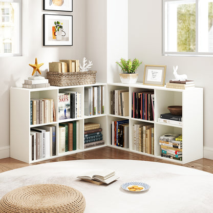 Modern 6-Cube Bookcase with Anti-tipping Kits for Bedroom Living Room, White Bookcases at Gallery Canada