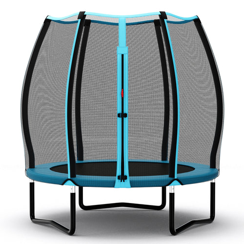 55 Inch Kids Trampoline With Safety Enclosure Net, Blue