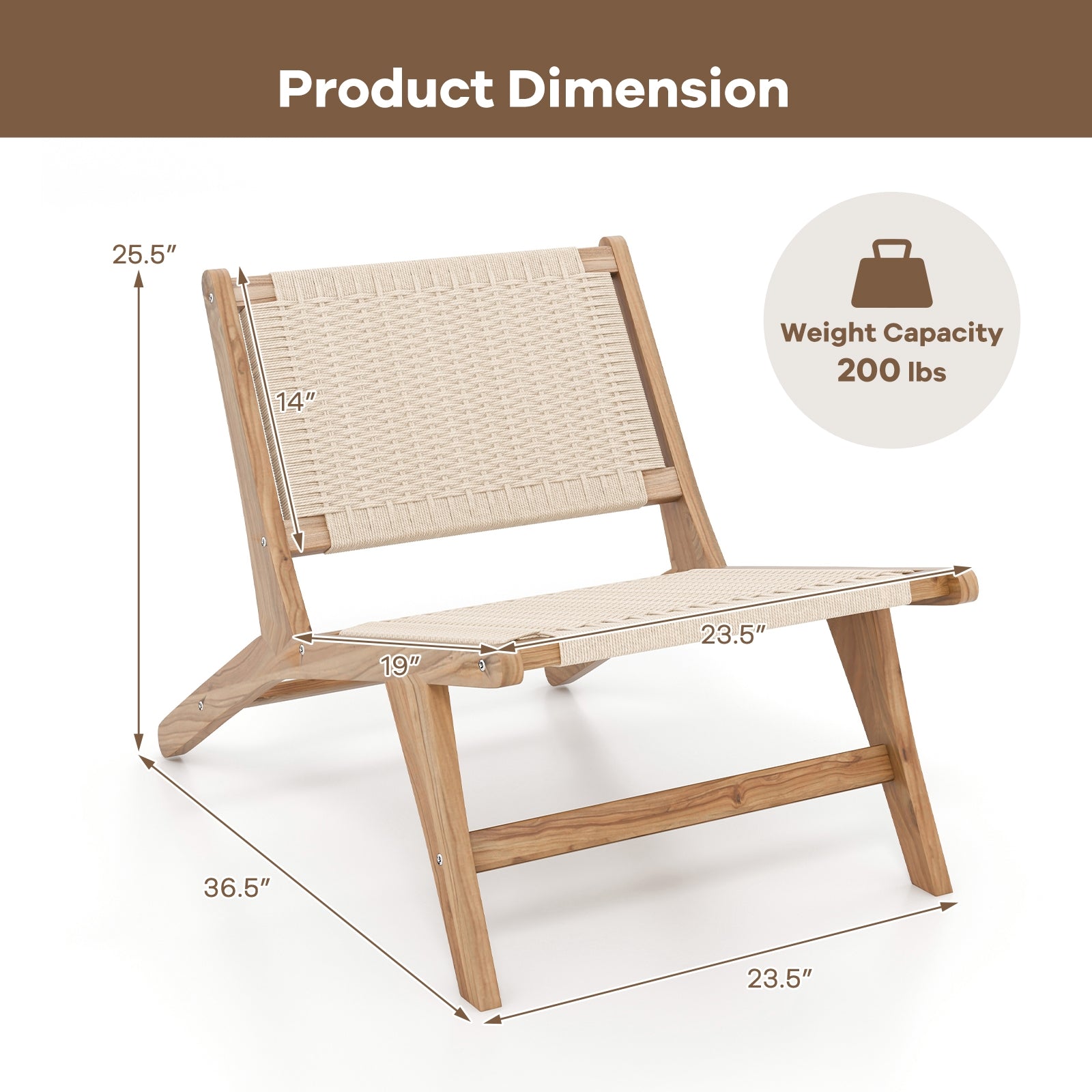 Mid Century Modern Accent Chair Farmhouse Braided Rope Chair with Ottoman Patio Dining Chairs at Gallery Canada