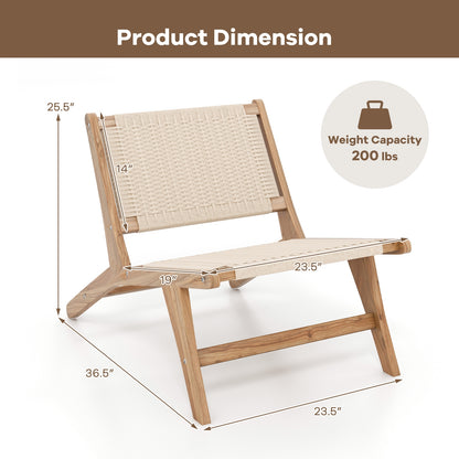 Mid Century Modern Accent Chair Farmhouse Braided Rope Chair with Ottoman Patio Dining Chairs at Gallery Canada