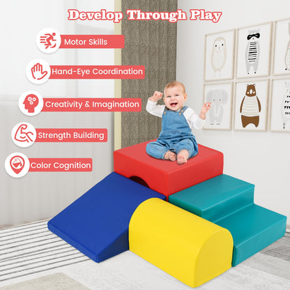 Climb and Crawl Foam Block Play Set for Infant Baby, Red Climbers & Slides at Gallery Canada