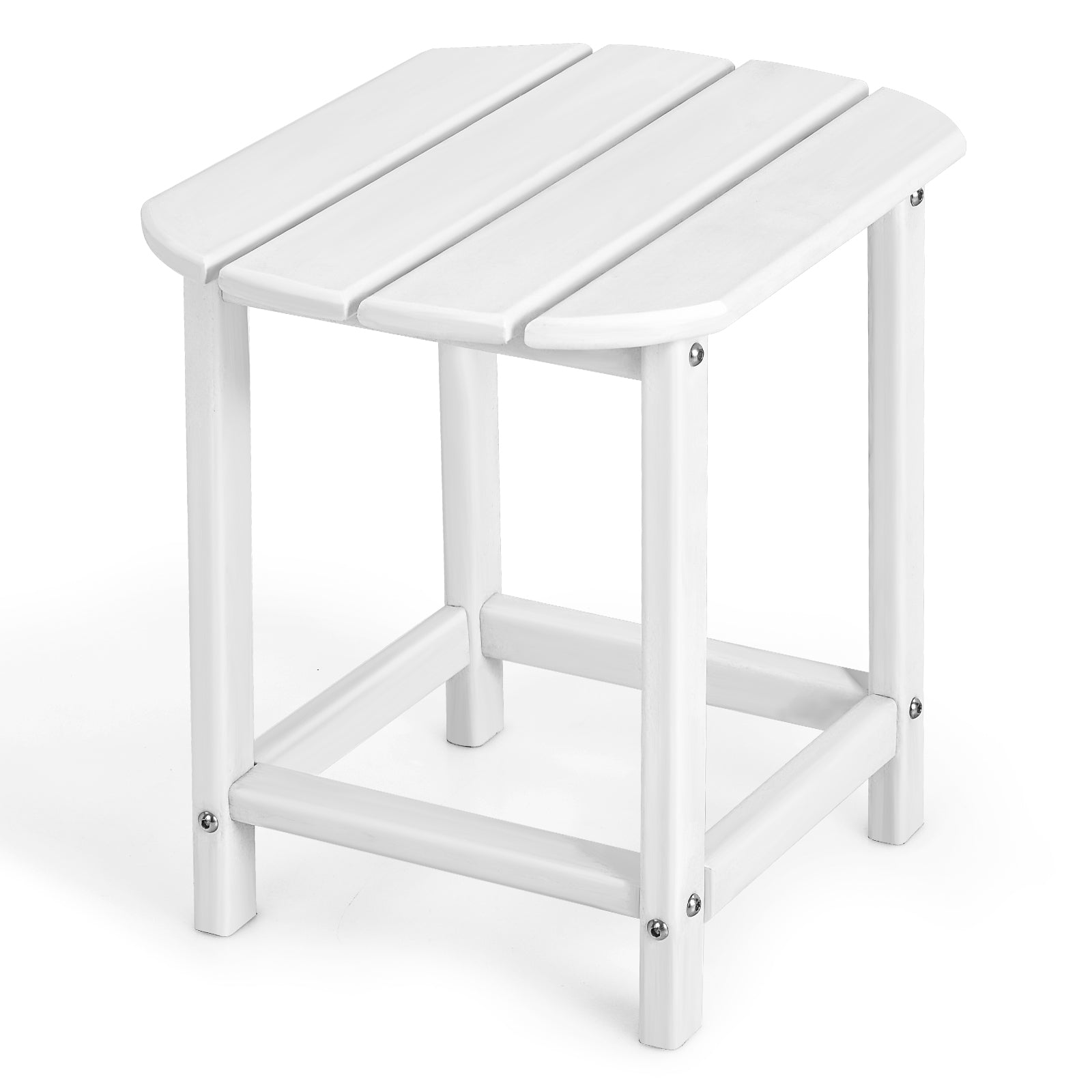 18 Inches Adirondack Outdoor Side Table, 2-Pieces, White Patio Coffee Tables at Gallery Canada
