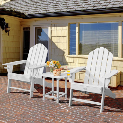 18 Inches Adirondack Outdoor Side Table, 2-Pieces, White Patio Coffee Tables at Gallery Canada
