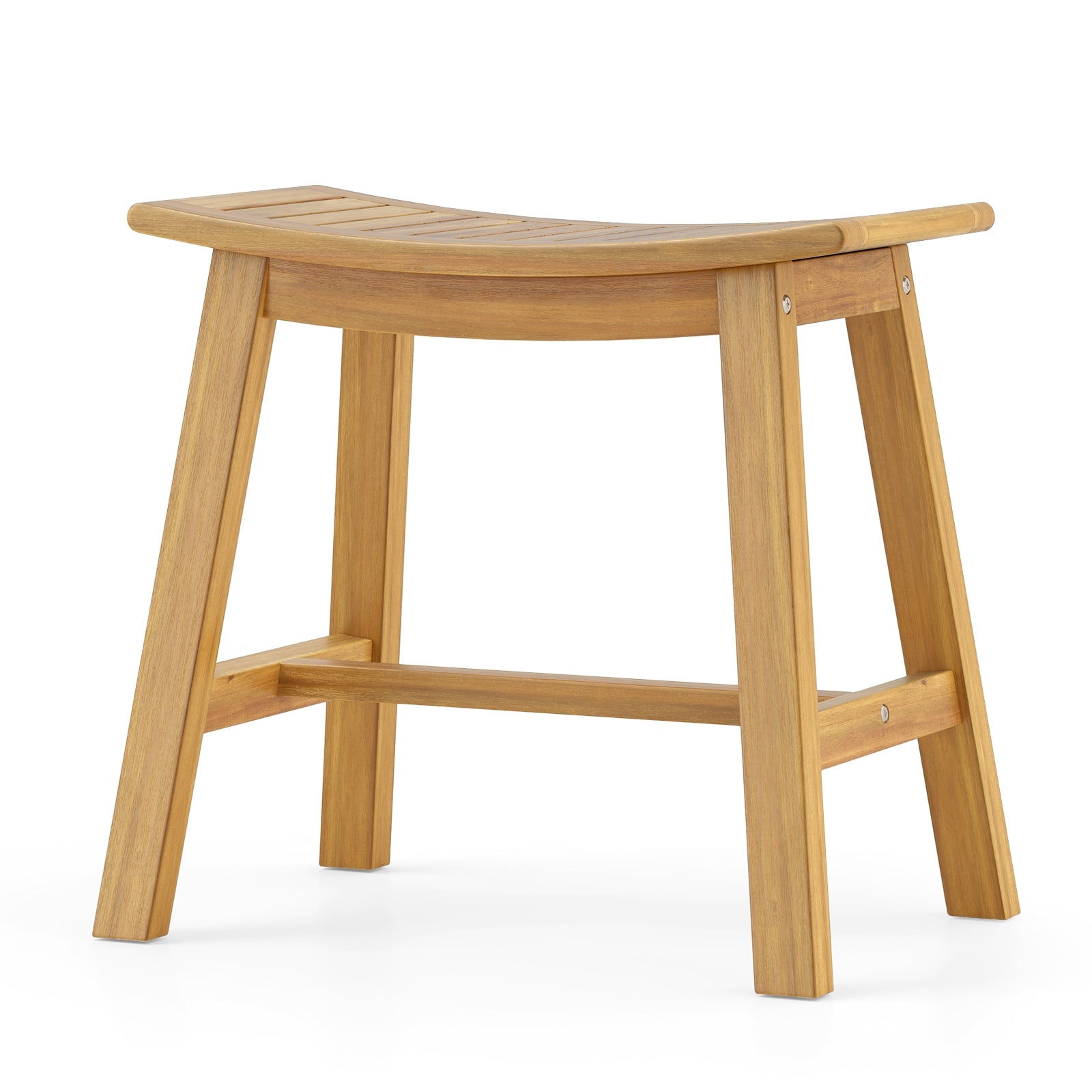Teak Wood Shower Stool with Curved Seat for Inside Shower Spa, Natural Bath Safety at Gallery Canada