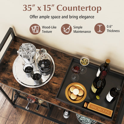 21 Bottle Wine Rack, Freestanding Floor Organizer, Rustic Brown Wine Racks at Gallery Canada