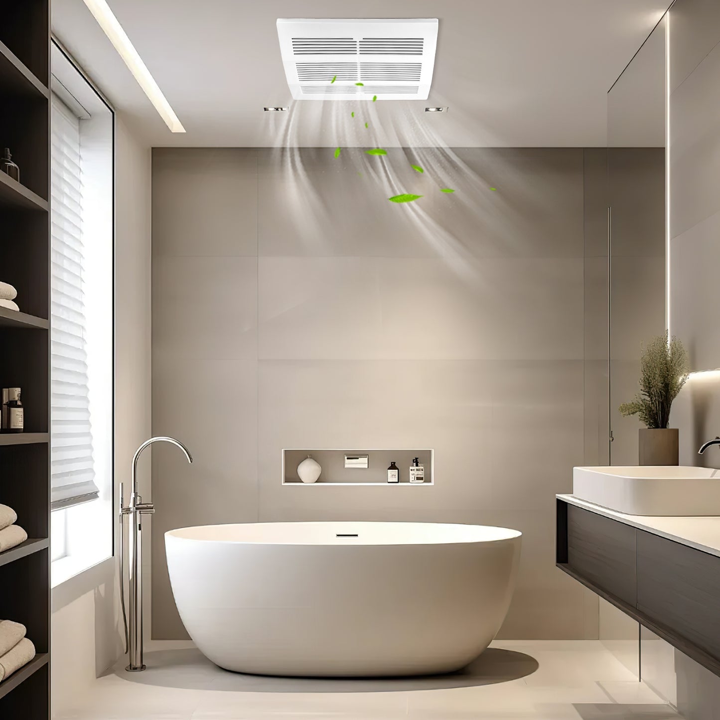 200 CFM Bathroom Exhaust Fan, Metal Housing, 6 Inches Duct, 200 Sq.Ft, White Ventilation Fans at Gallery Canada