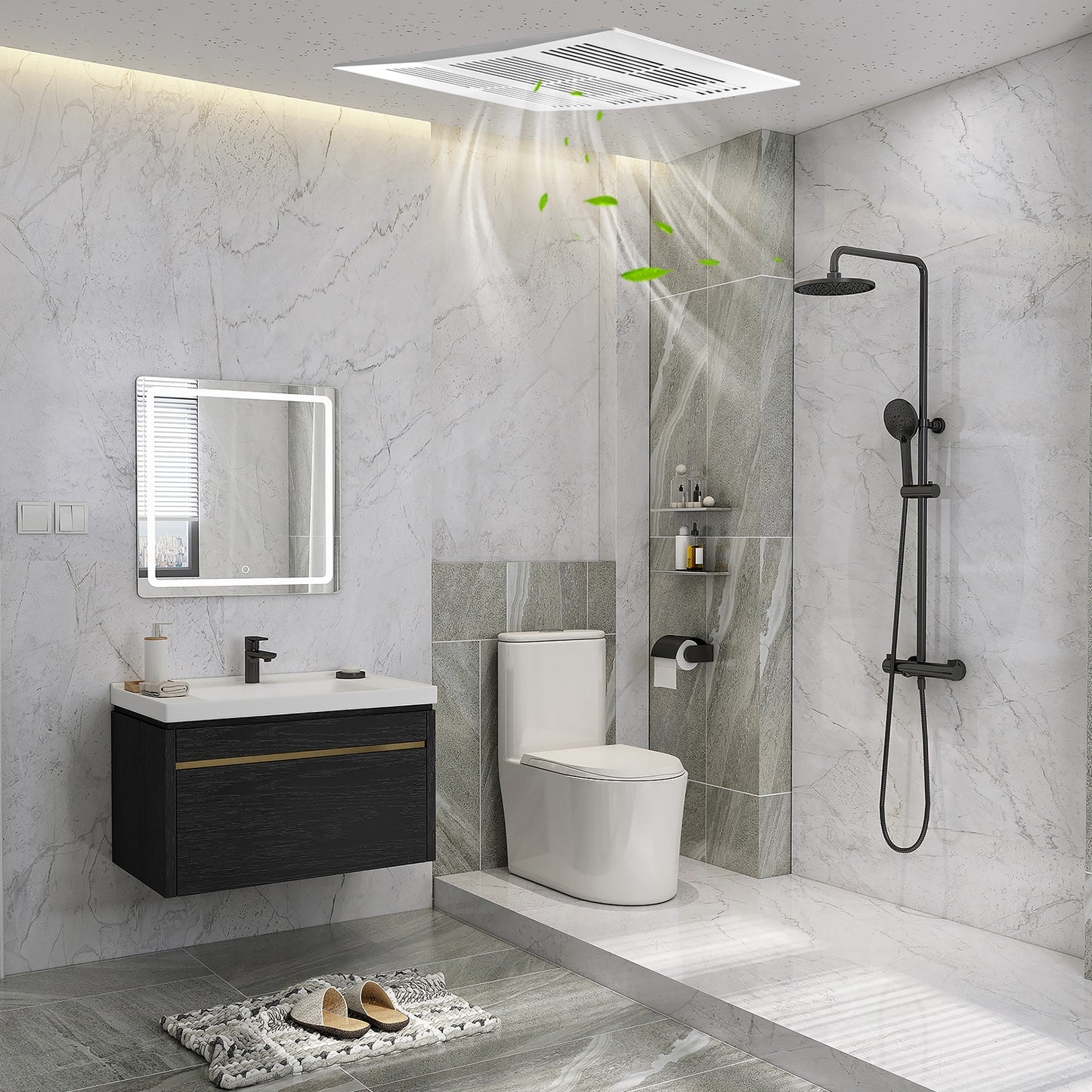 200 CFM Bathroom Exhaust Fan, Metal Housing, 6 Inches Duct, 200 Sq.Ft, White Ventilation Fans at Gallery Canada