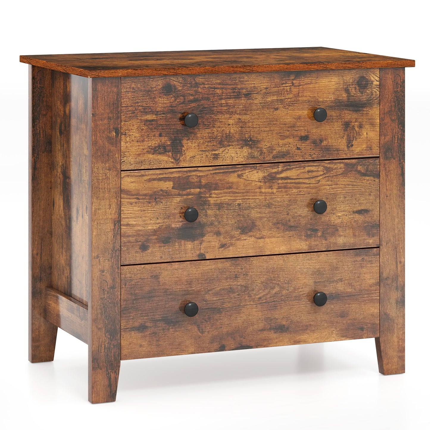 3 Drawer Dresser Chest, Rustic Brown Cabinets & Chests Rustic Brown at Gallery Canada