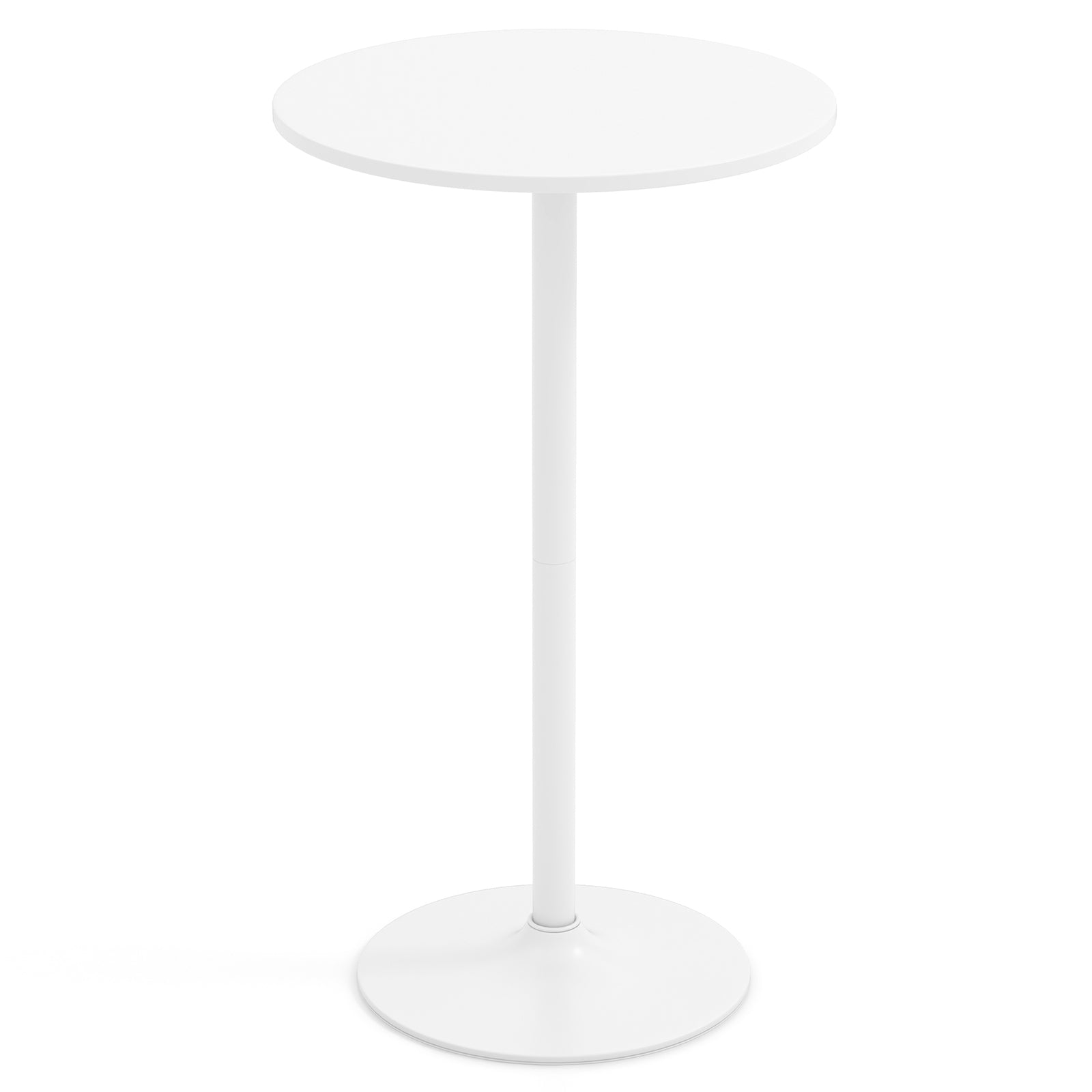 Round Bistro Table, 40 Inch Bar Height, Set of 1, White Coffee Tables at Gallery Canada
