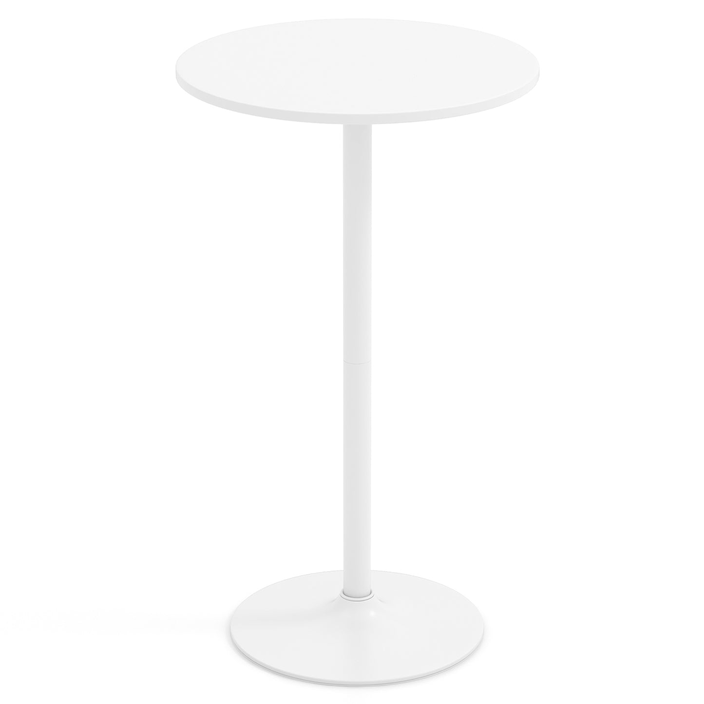 Round Bistro Table 40 Inch Bar Height Tall Coffee Cocktail Table-Set of 1, White Coffee Tables White - 40 Inch Set of 1 at Gallery Canada
