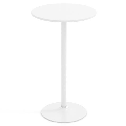 Round Bistro Table 40 Inch Bar Height Tall Coffee Cocktail Table-Set of 1, White Coffee Tables White - 40 Inch Set of 1 at Gallery Canada