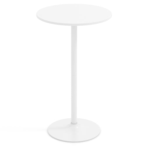 Round Bistro Table 40 Inch Bar Height Tall Coffee Cocktail Table-Set of 1, White