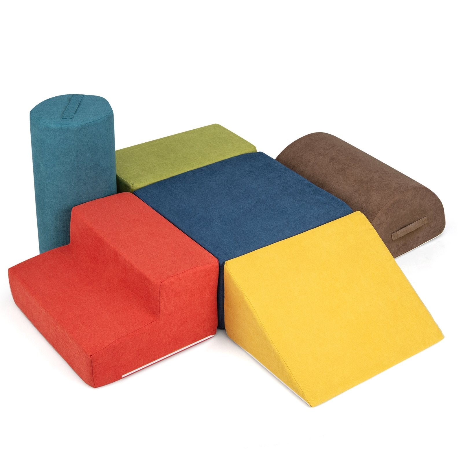 6-Piece Baby Climbing Blocks with 30D High-Density Foam and Carrying Handles, Multicolor Climbers & Slides Multicolor at Gallery Canada