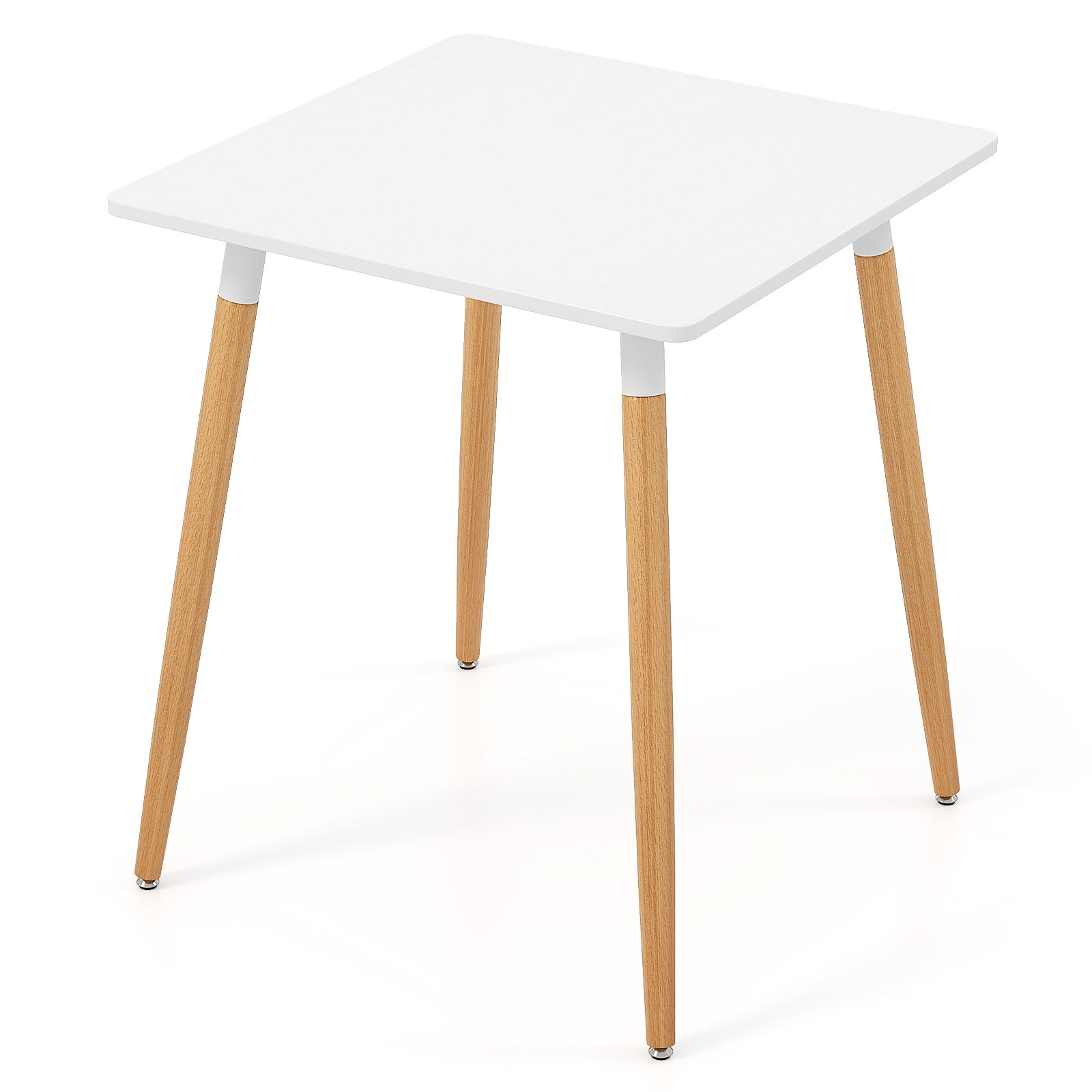 Square Dining Table With Adjustable Foot Pads, White Dining Tables White at Gallery Canada