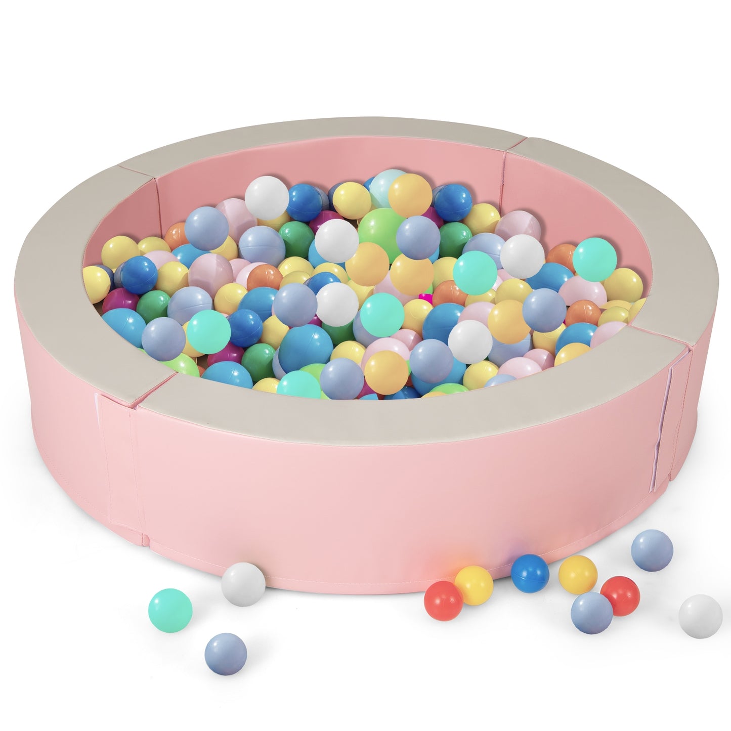 Detachable Foam Ball Pit with 50 Colorful Ocean Balls, Pink Baby Playpen & Playards at Gallery Canada