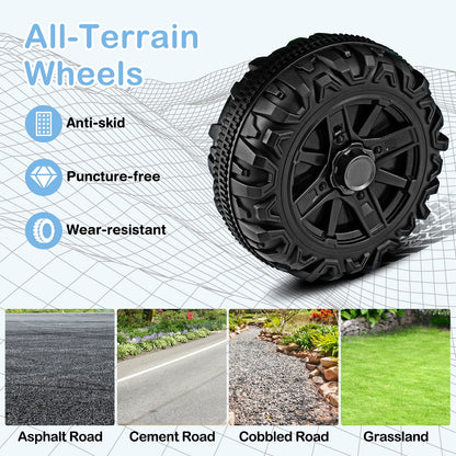 12V Kids Ride on Truck Car with Remote Control Threaded Wheels and 3 Speeds, Navy Powered Ride On Toys at Gallery Canada