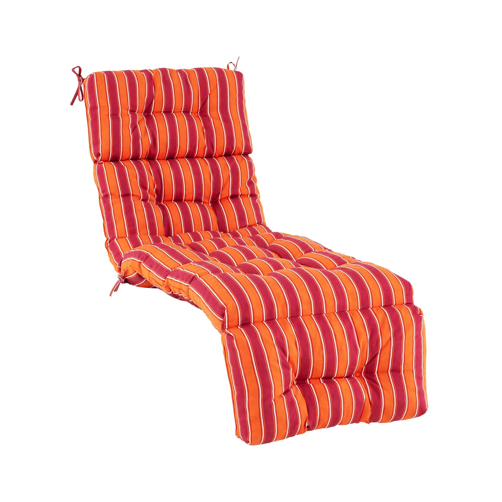 Outdoor Lounge Chaise Cushion with String Ties for Garden Poolside, Red Outdoor Chaise Lounges at Gallery Canada