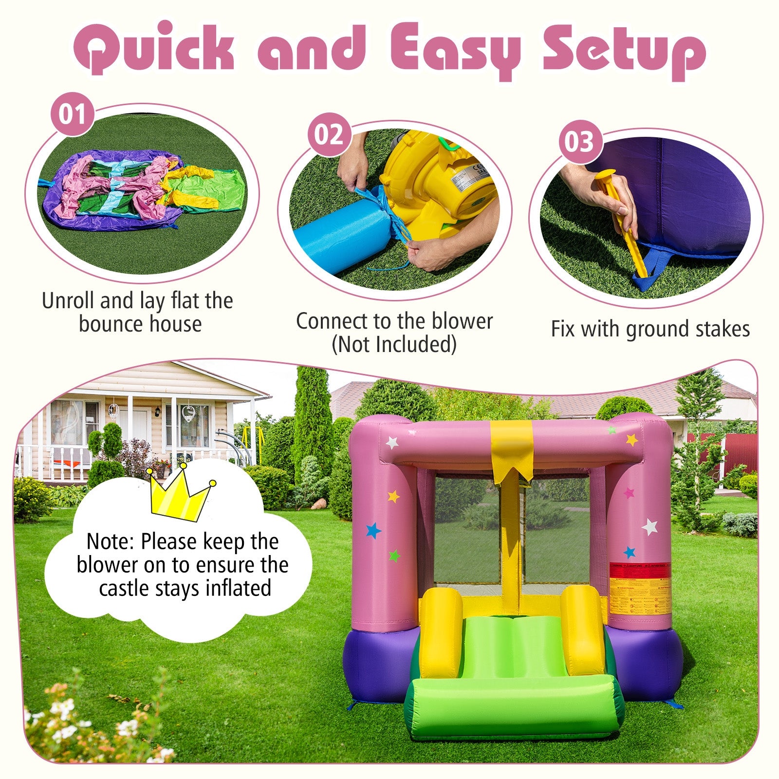 Inflatable Bounce House with Jumping Area for Indoor Outdoor Party Bounce House at Gallery Canada