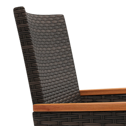 4 Piece Patio Wicker Sofa Set 2 Rattan Chairs and Loveseat with Table, Brown Patio Conversation Sets at Gallery Canada