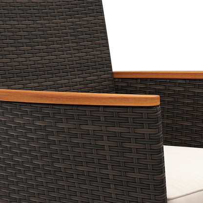 4 Piece Patio Wicker Sofa Set 2 Rattan Chairs and Loveseat with Table, Brown Patio Conversation Sets at Gallery Canada