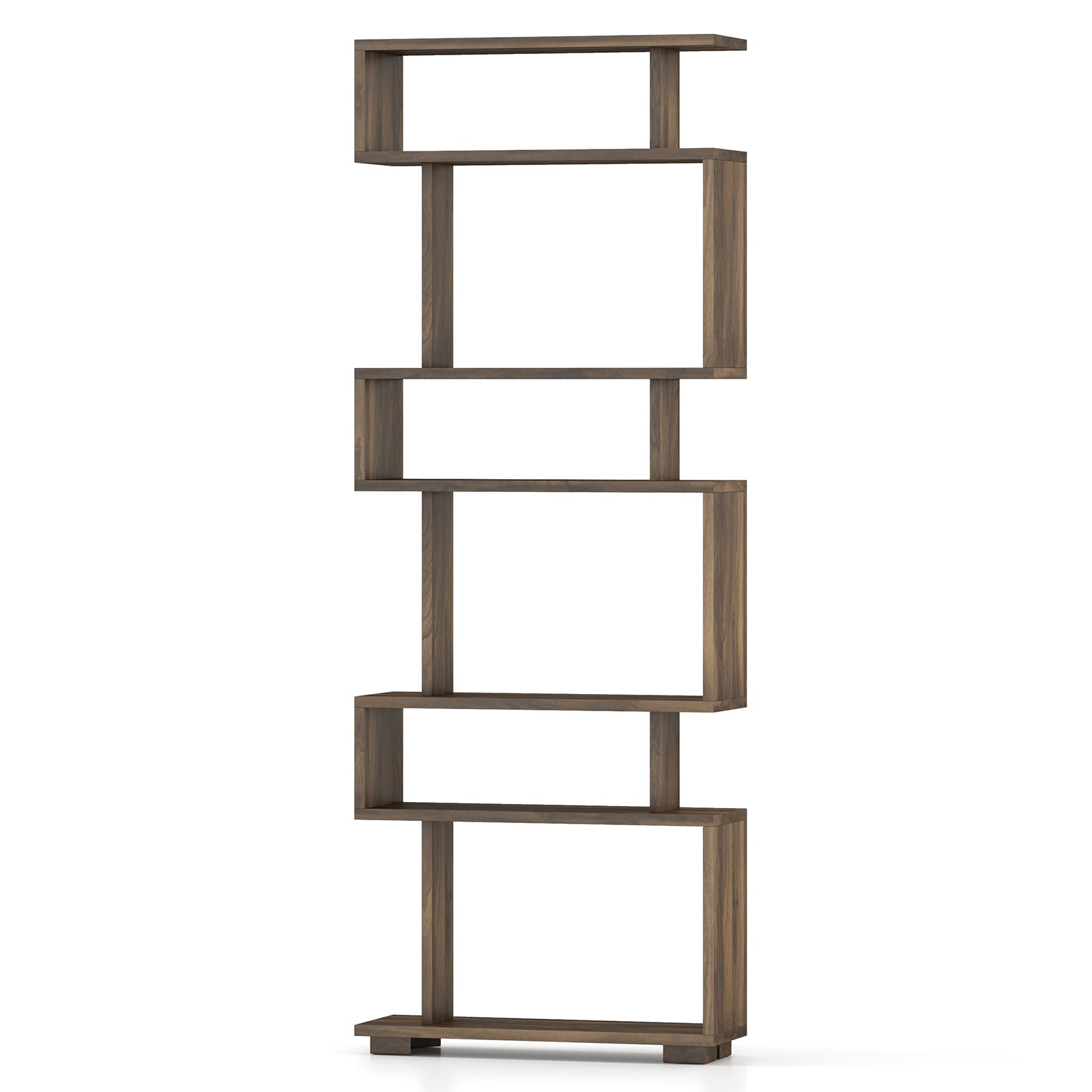 6-Tier Bookcase with Anti-Tipping Kit, Walnut Bookcases Walnut at Gallery Canada
