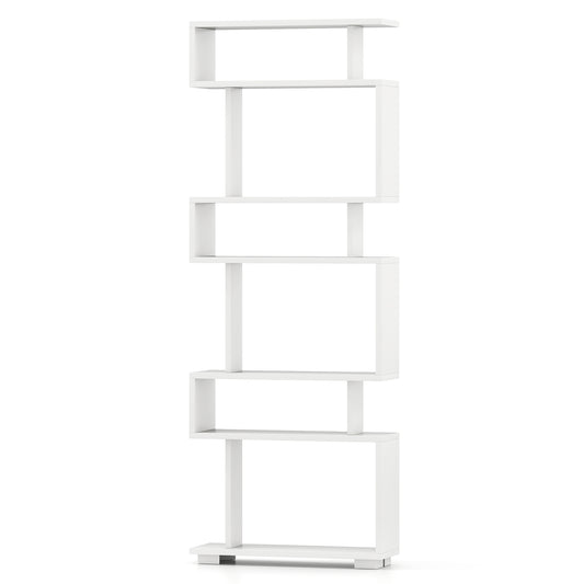 6-Tier Bookcase with Anti-Tipping Kit, White Bookcases White at Gallery Canada