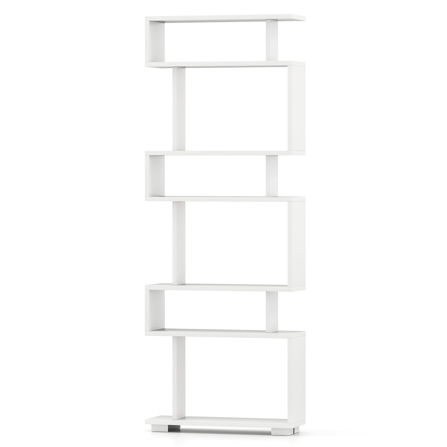 6-Tier Bookcase with Anti-Tipping Kit, White Bookcases at Gallery Canada
